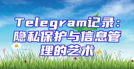 Telegram记录：隐私保护与信息管理的艺术