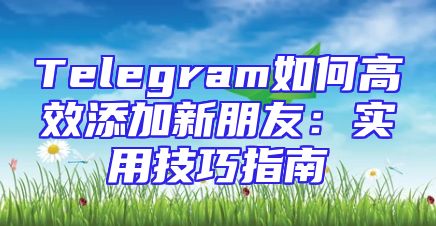 Telegram如何高效添加新朋友：实用技巧指南