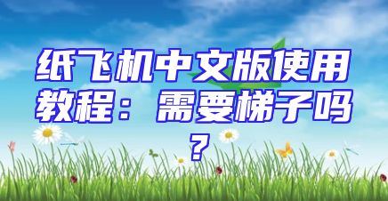 纸飞机中文版使用教程：需要梯子吗？
