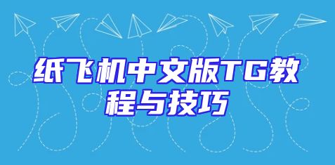 纸飞机中文版TG教程与技巧