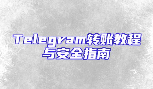 Telegram转账教程与安全指南