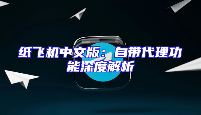 纸飞机中文版：自带代理功能深度解析