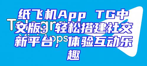 纸飞机App TG中文版：轻松搭建社交新平台，体验互动乐趣