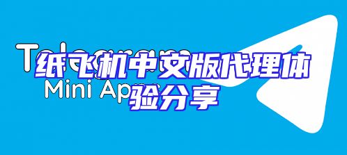 纸飞机中文版代理体验分享