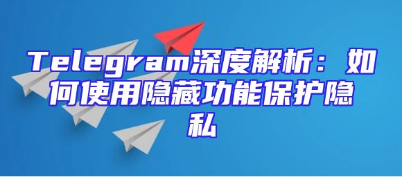 Telegram深度解析：如何使用隐藏功能保护隐私