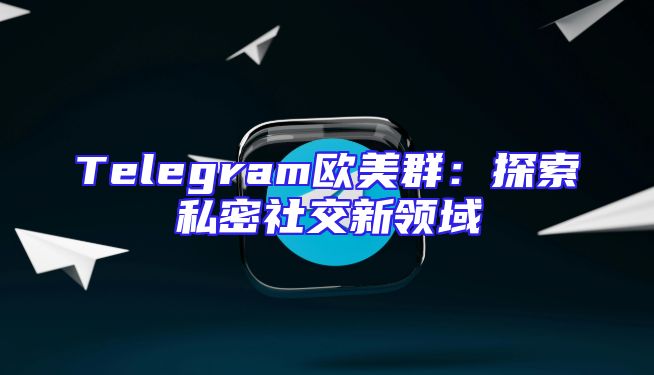 Telegram欧美群：探索私密社交新领域