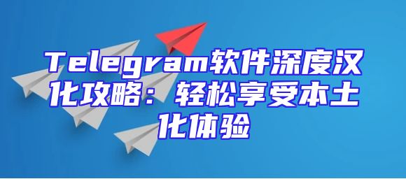 Telegram软件深度汉化攻略：轻松享受本土化体验