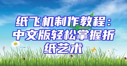 纸飞机制作教程：中文版轻松掌握折纸艺术