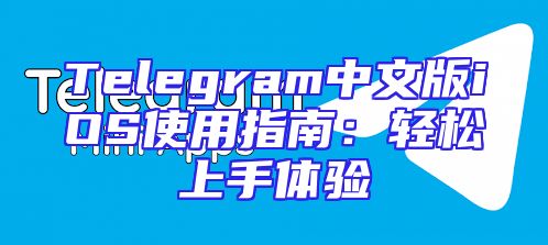 Telegram中文版iOS使用指南：轻松上手体验