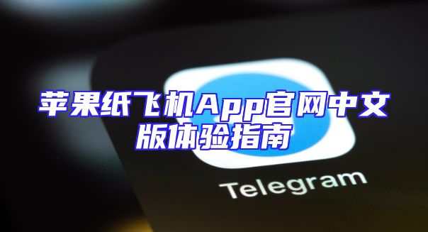苹果纸飞机App官网中文版体验指南
