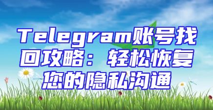 Telegram账号找回攻略：轻松恢复您的隐私沟通