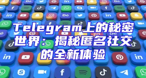 Telegram上的秘密世界：揭秘匿名社交的全新体验