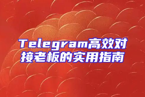 Telegram高效对接老板的实用指南