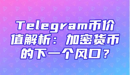 Telegram币价值解析：加密货币的下一个风口？