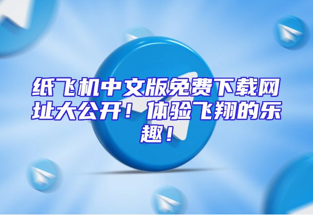 纸飞机中文版免费下载网址大公开！体验飞翔的乐趣！