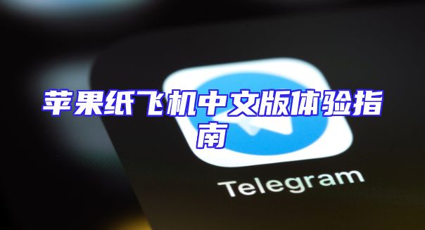 苹果纸飞机中文版体验指南