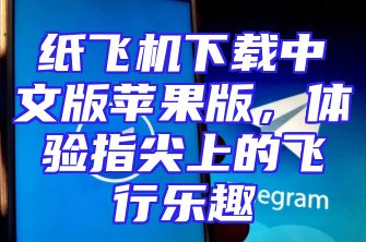 纸飞机下载中文版苹果版，体验指尖上的飞行乐趣