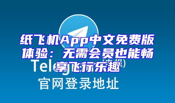 纸飞机App中文免费版体验：无需会员也能畅享飞行乐趣
