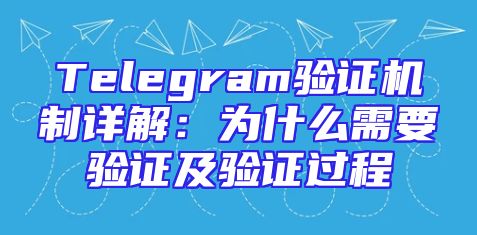 Telegram验证机制详解：为什么需要验证及验证过程