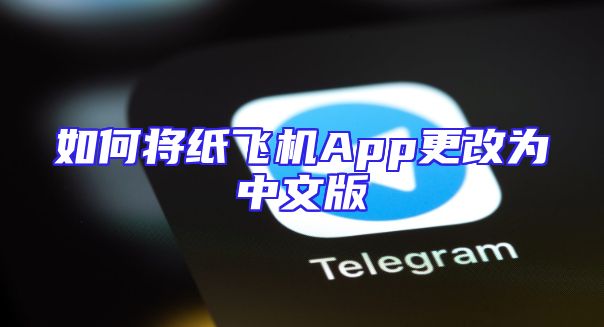 如何将纸飞机App更改为中文版