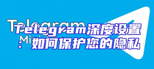 Telegram深度设置：如何保护您的隐私