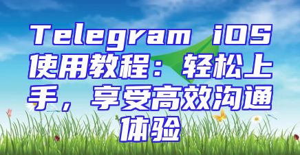 Telegram iOS使用教程：轻松上手，享受高效沟通体验