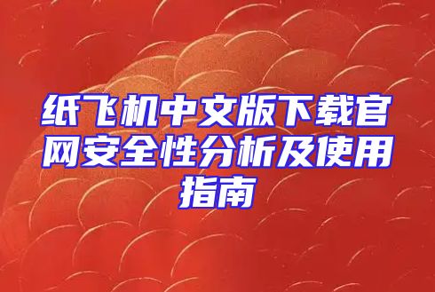 纸飞机中文版下载官网安全性分析及使用指南