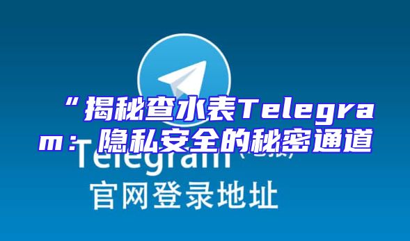 “揭秘查水表Telegram：隐私安全的秘密通道