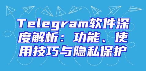 Telegram软件深度解析：功能、使用技巧与隐私保护