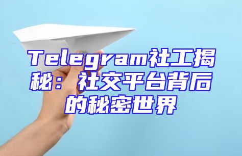 Telegram社工揭秘：社交平台背后的秘密世界