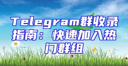Telegram群收录指南：快速加入热门群组