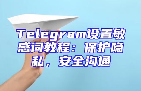 Telegram设置敏感词教程：保护隐私，安全沟通