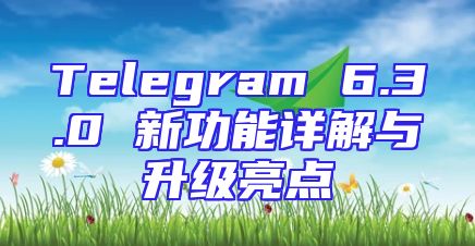 Telegram 6.3.0 新功能详解与升级亮点