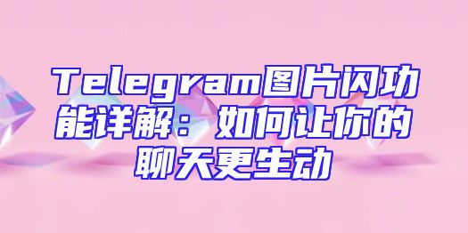 Telegram图片闪功能详解：如何让你的聊天更生动