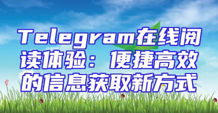 Telegram在线阅读体验：便捷高效的信息获取新方式