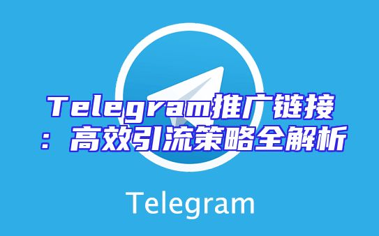 Telegram推广链接：高效引流策略全解析