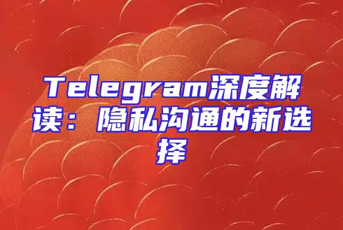 Telegram深度解读：隐私沟通的新选择