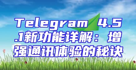 Telegram 4.5.1新功能详解：增强通讯体验的秘诀