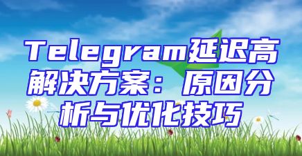 Telegram延迟高解决方案：原因分析与优化技巧