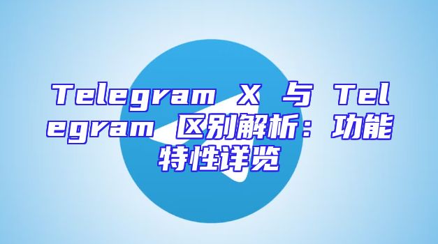 Telegram X 与 Telegram 区别解析：功能特性详览