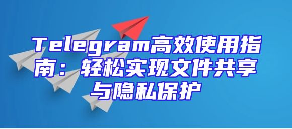 Telegram高效使用指南：轻松实现文件共享与隐私保护