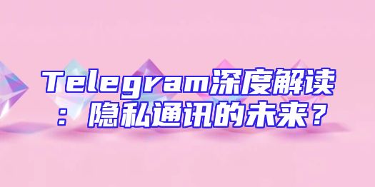 Telegram深度解读：隐私通讯的未来？