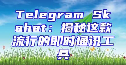 Telegram Skahat：揭秘这款流行的即时通讯工具