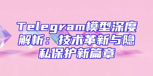 Telegram模型深度解析：技术革新与隐私保护新篇章