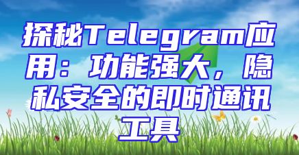 探秘Telegram应用：功能强大，隐私安全的即时通讯工具