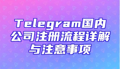 Telegram国内公司注册流程详解与注意事项