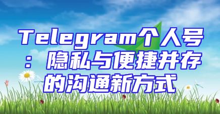 Telegram个人号：隐私与便捷并存的沟通新方式