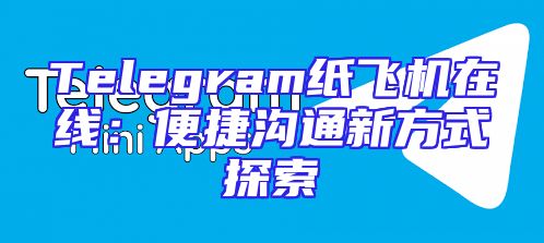 Telegram纸飞机在线：便捷沟通新方式探索