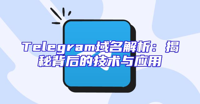 Telegram域名解析：揭秘背后的技术与应用