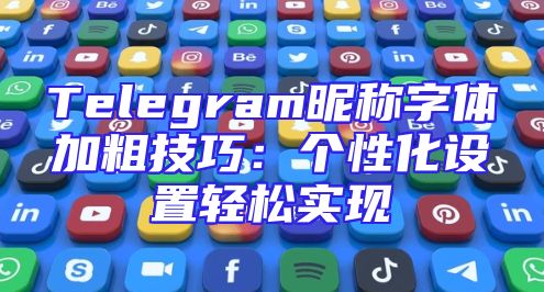 Telegram昵称字体加粗技巧：个性化设置轻松实现